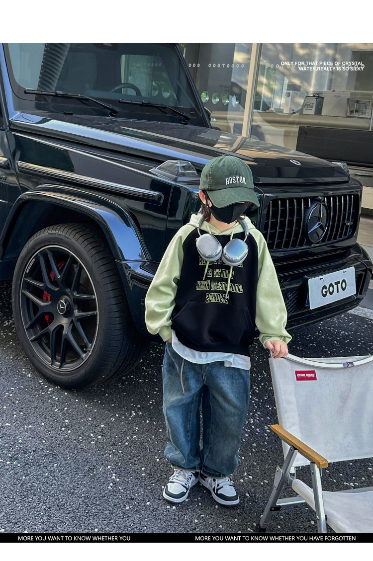 男童卫衣秋冬装2024新款儿童休闲宽松上衣炸街中大童帅气童装潮范详情34