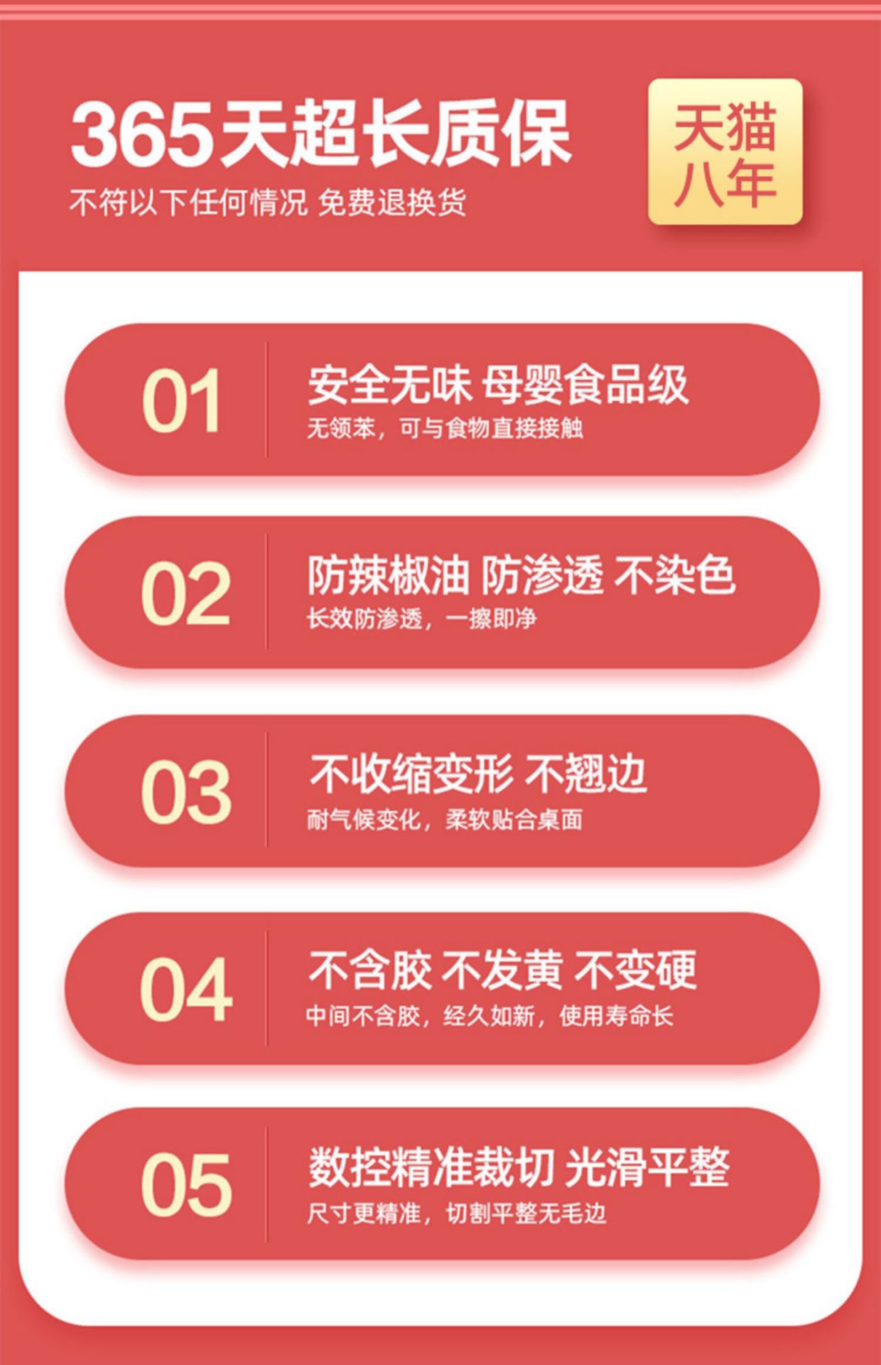 桌面软玻璃桌布防水防油免洗防烫塑料pvc餐桌垫透明茶几垫水晶板详情4