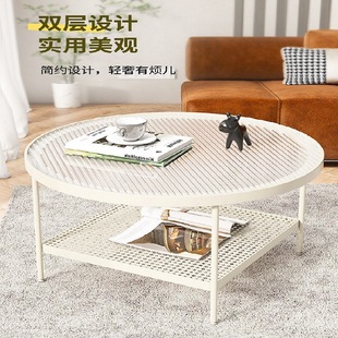 Light luxury and simple glass bright coffee table, square-sized combination, extendable coffee table, Italian-style small apartment rock plate tea table pic 5