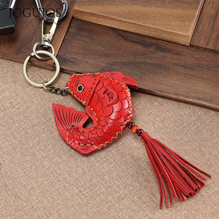 跨境疯马皮钥匙包多功能零钱包复古真皮汽车钥匙包门用车用钥匙包详情6