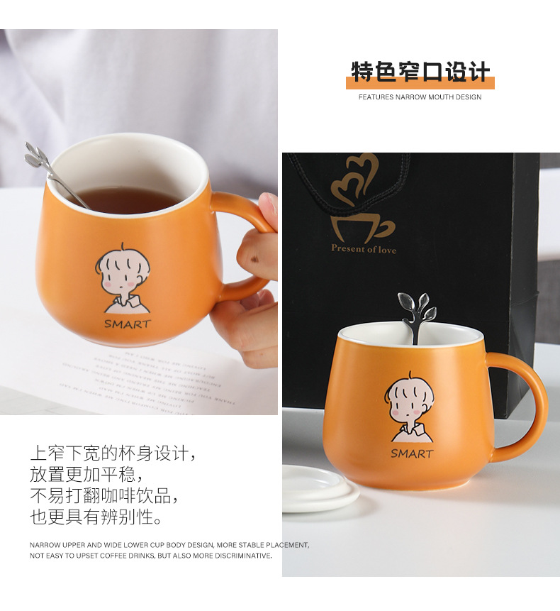 Cute ceramic cups, ins couple mugs, high appearance level, household breakfast cups, coffee cups, souvenirs, water cups wholesale pic 28