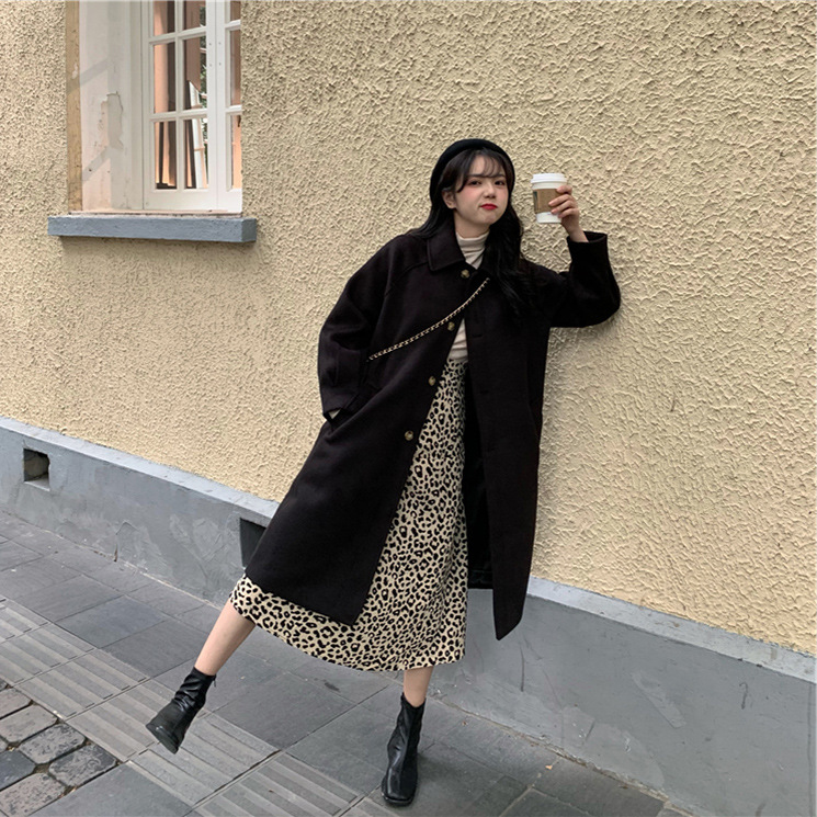 女大衣高级感2022秋冬款韩版学院风呢子风衣气质中长款毛呢外套女详情10