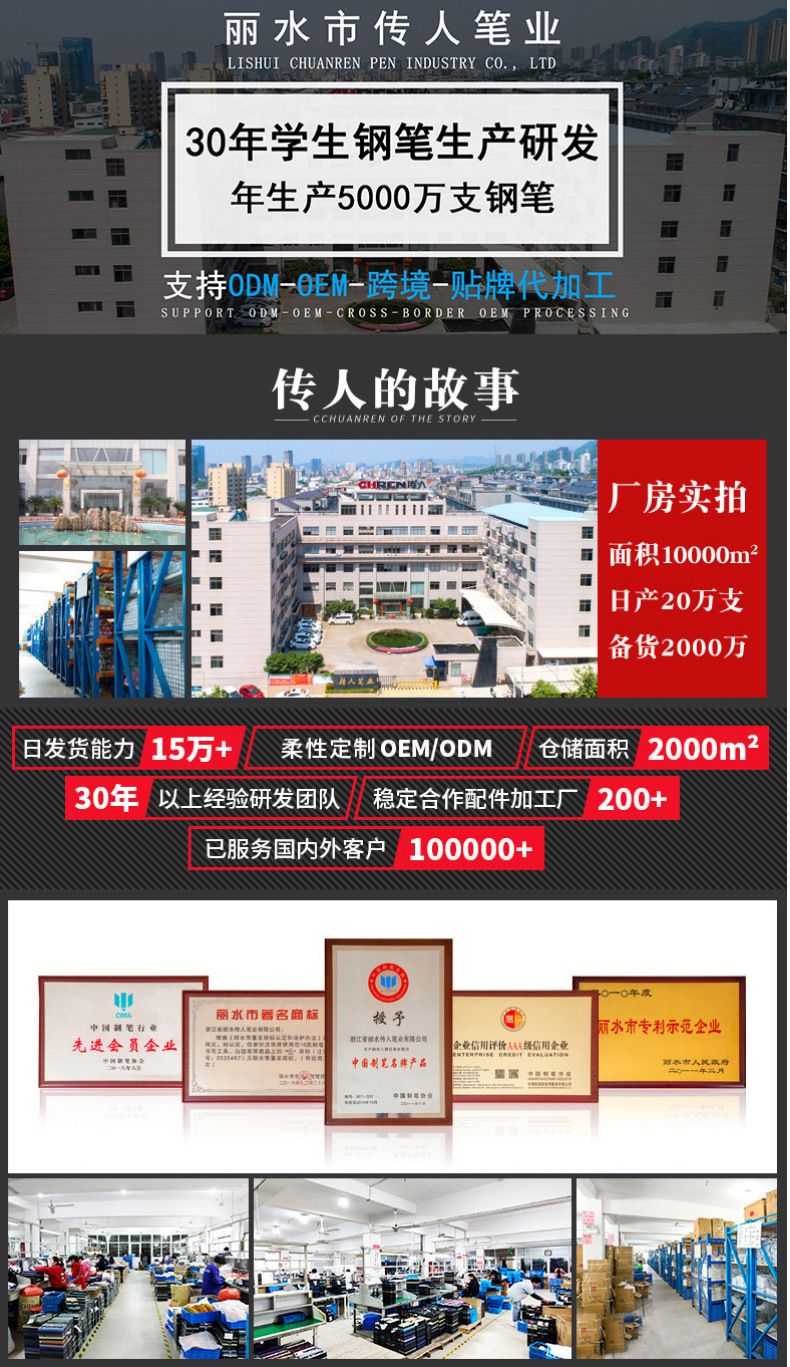 传人速干直液式替换墨囊钢笔 乐握软护手小学生三年级初学练字笔详情1