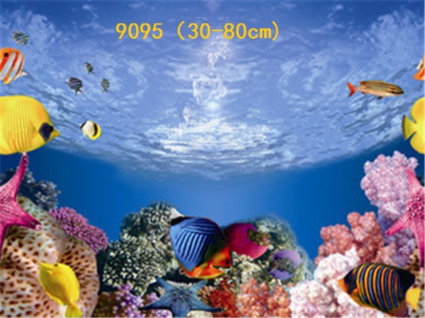 30cm tall, single-sided thin aquarium fish tank background painting, aquarium equipment and supplies glass sticker background painting pic 78