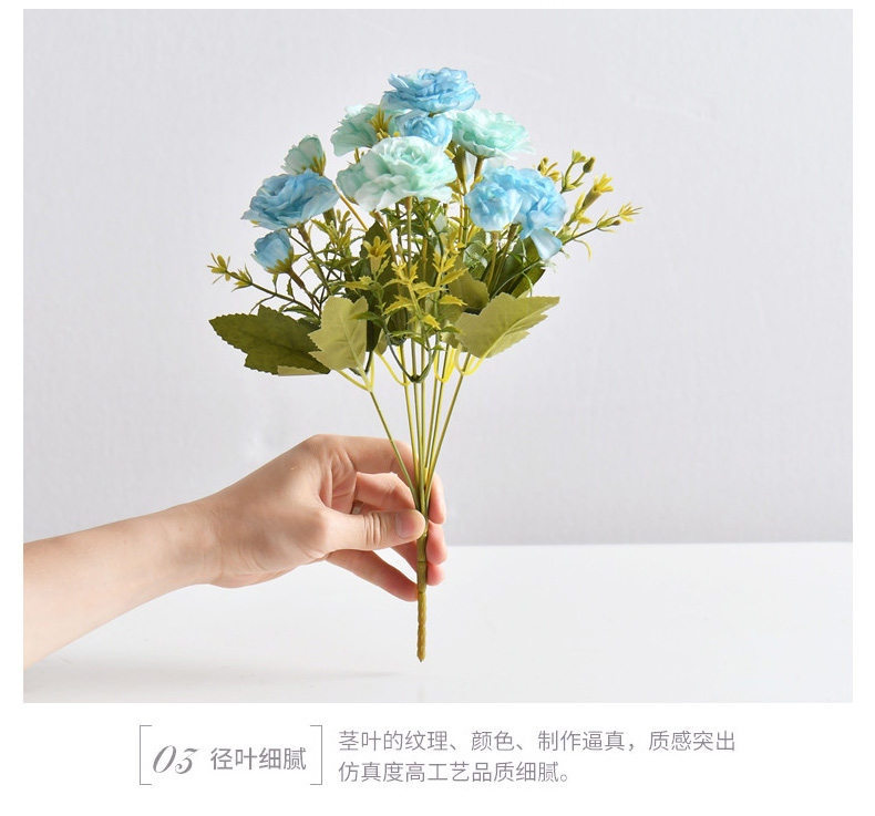 把束杜鹃花山茶花仿真花栅栏假花批发酒店商场超市布置装饰品软装详情15