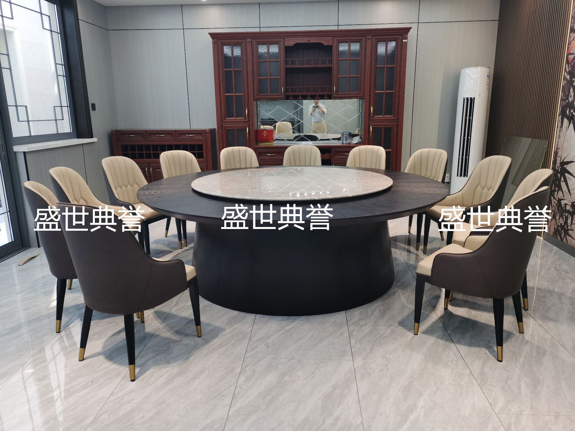 佛山专业生产酒店实木电动餐桌酒楼电动转盘餐桌海鲜餐厅轻奢餐桌详情14