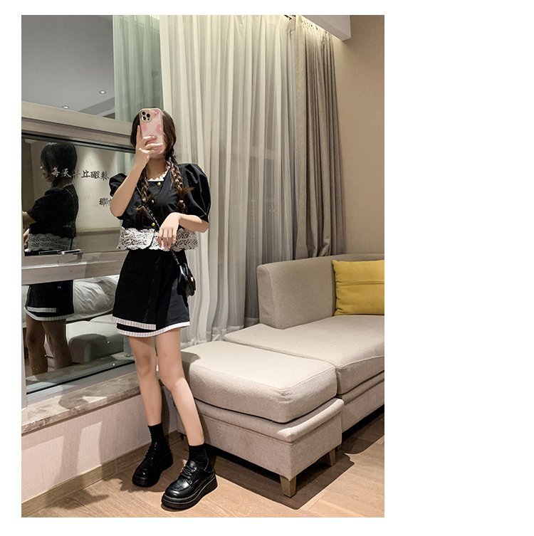 韩版简约休闲乐福鞋女2022秋季新款英伦风厚底单鞋时尚系带小皮鞋详情6