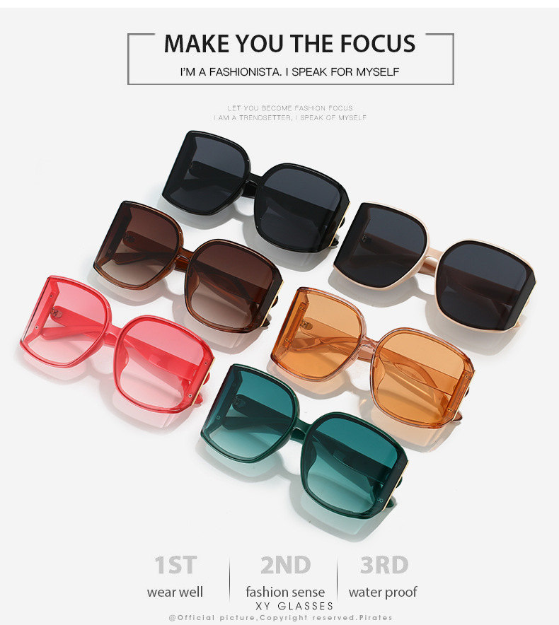 Fashionable large-frame multi-sided curved lens sunglasses, high-end European and American UV-resistant sunglasses, and personalized street style glasses pic 3