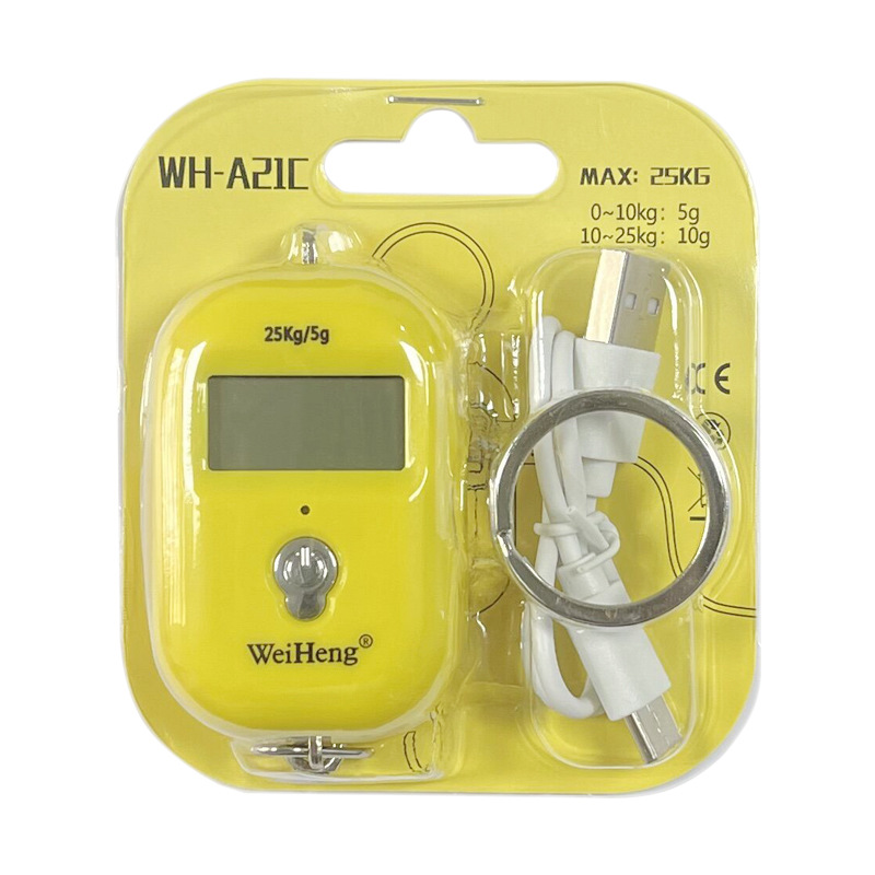 WeiHeng rechargeable keychain portable scale WH-A21 mini electronic scale, electronic portable scale, can weigh up to 25kg per jin pic 23