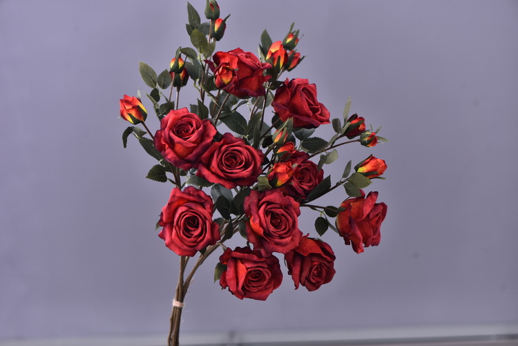 5 pieces of retro charred edge rose artificial flower decoration, artificial flower imitation dried flower, home soft decoration withered and dry, wedding Lanjin artificial rose wholesale pic 11