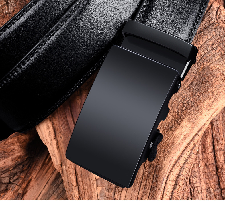 男士皮带真皮自动扣商务牛皮腰带男中青年百搭简约休闲裤带男现货详情14