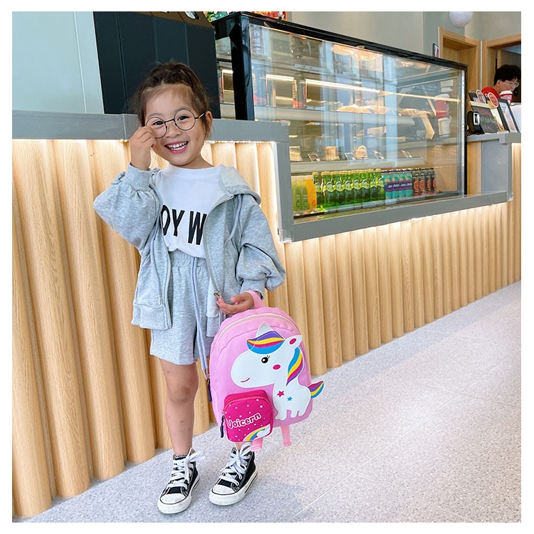 Bolsa de niños 2021 nuevo diseño de dibujos animados lindo animal mochila zoic niña kindergarten mochila bebé pequeña pic 6