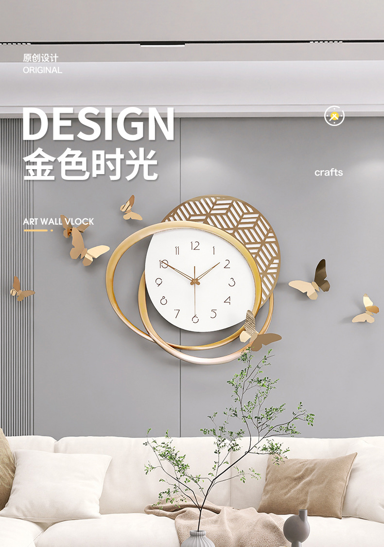 Reloj decorativo reloj de pared sala de estar simple nórdico creativo moderno colgante de pared reloj de lujo creativo reloj de pared pic 1