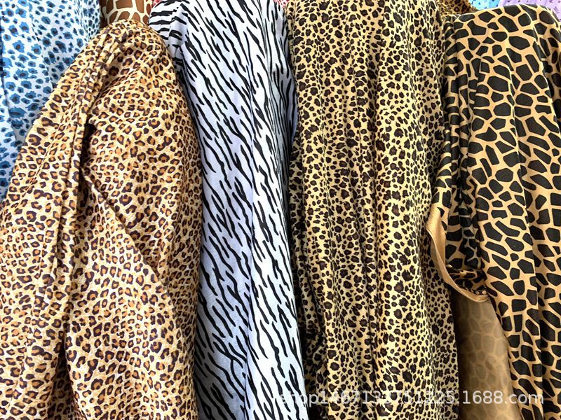 Tiger-striped polyester knitted printed fabric for shoes, hats, various simulation toys, headwear and hair accessories, leopard-striped short plush fabric pic 10