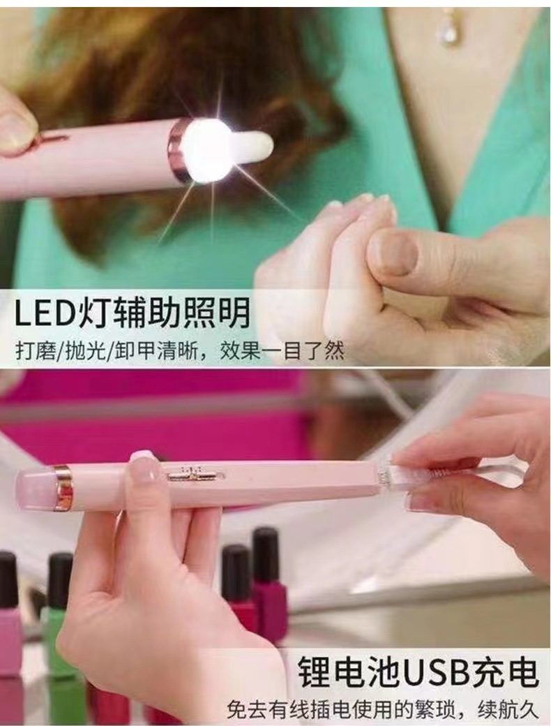USB electric nail polish grinding machine, pen-type nail trimmer, electric polishing, dead skin removal, nail trimming and grinding machine, exclusively for export. Exclusively for export pic 9