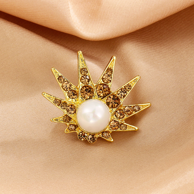 新款同款山茶花胸针字母防走光五角星胸花蜜别针配饰批发详情18