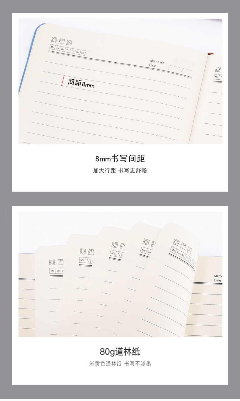Customized b5 business wholesale notebook set, student planner soft leather gift, a5 notebook custom logo pic 25