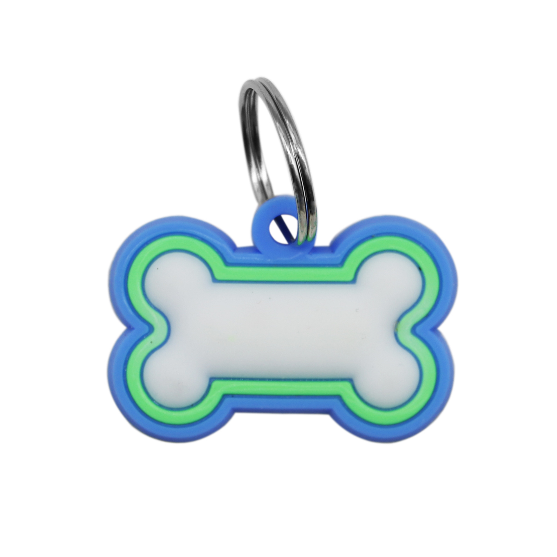 Bone shape pet id tag cat dog tag seis colores productos para mascotas dog tag colgante de silicona dog tag pic 6