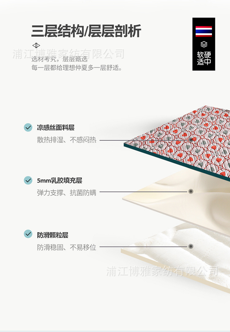 Class A quality baby and maternity grade summer folding mat bed summer cooling pad latex mat three-piece set, machine-washable wholesale pic 13