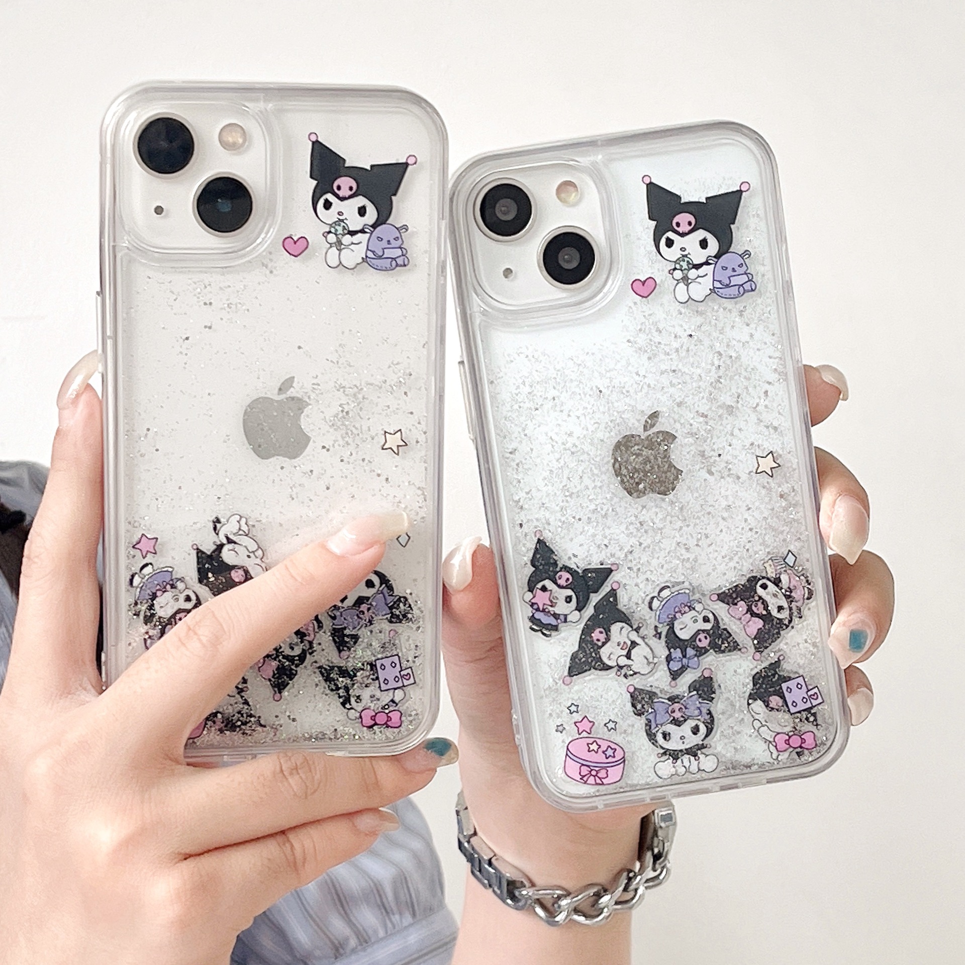 The popular cartoon is cute and fun, suitable for iPhone14pro max and iPhone 15. The phone case is 13/12 transparent with flowing sand pic 37
