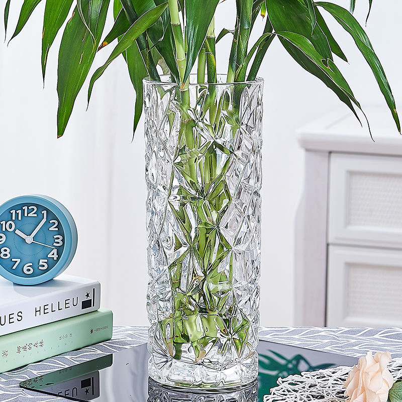 Yuxing Glass Large Glass Vase, transparent hydroponic decorative vessel, home living room lily and rose flower arrangement, hydroponic plant container pic 5