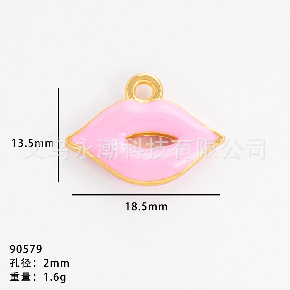Yiwu Accessories Alloy DIY accessories Spring and Summer bestsellers Red lip earrings, earrings, necklaces, pendants, niche design styles pic 11