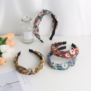 女时尚气质洗脸发卡发箍 ins新款百搭网红压发宽边蝴蝶结头箍发饰详情1