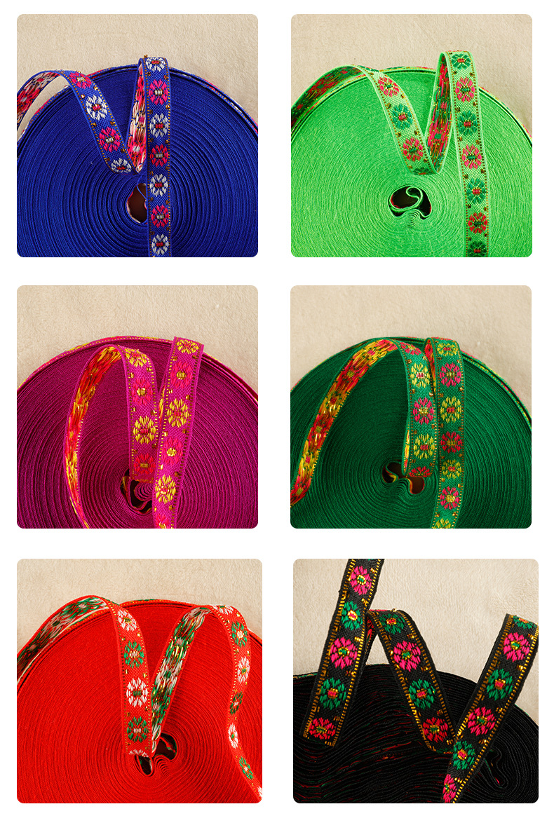 1cm ethnic style lace jacquard webbing, an accessory for Miao ethnic minority clothing pic 4