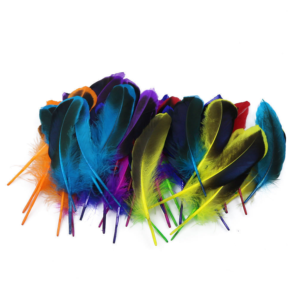Wholesale of feathers from manufacturers, wild bird feathers, duck feathers, emerald feathers, DIY handmade jewelry materials, clothing accessories pic 14