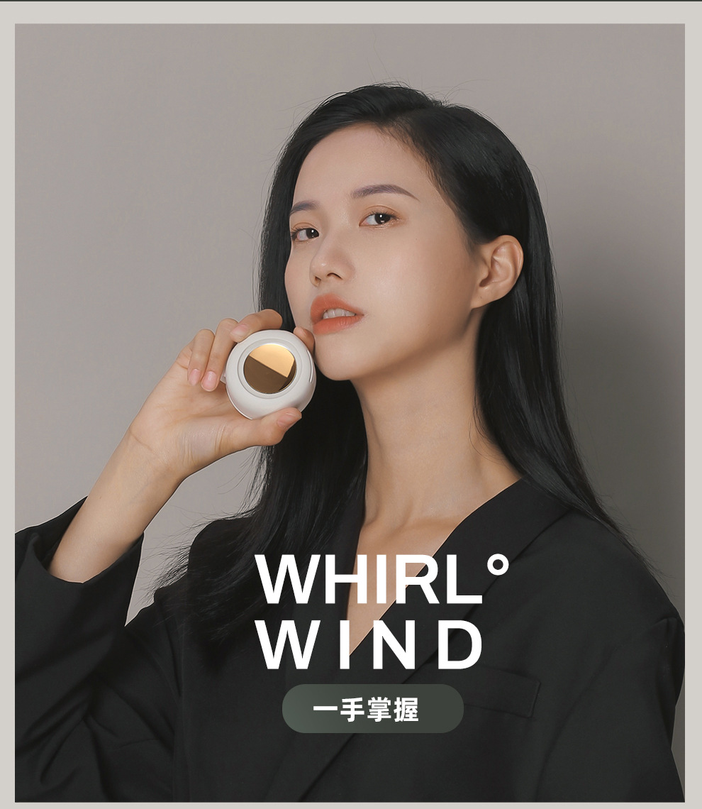 跨境新款小旋风挂脖小风扇迷你挂腰便携手持桌面usb充电小电风扇详情7