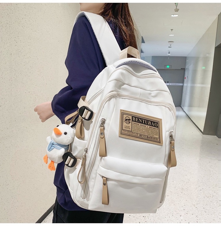 2023 fashionable student backpack, Japanese style Instagram simple Korean version backpack for junior high school, senior high school and college students pic 30