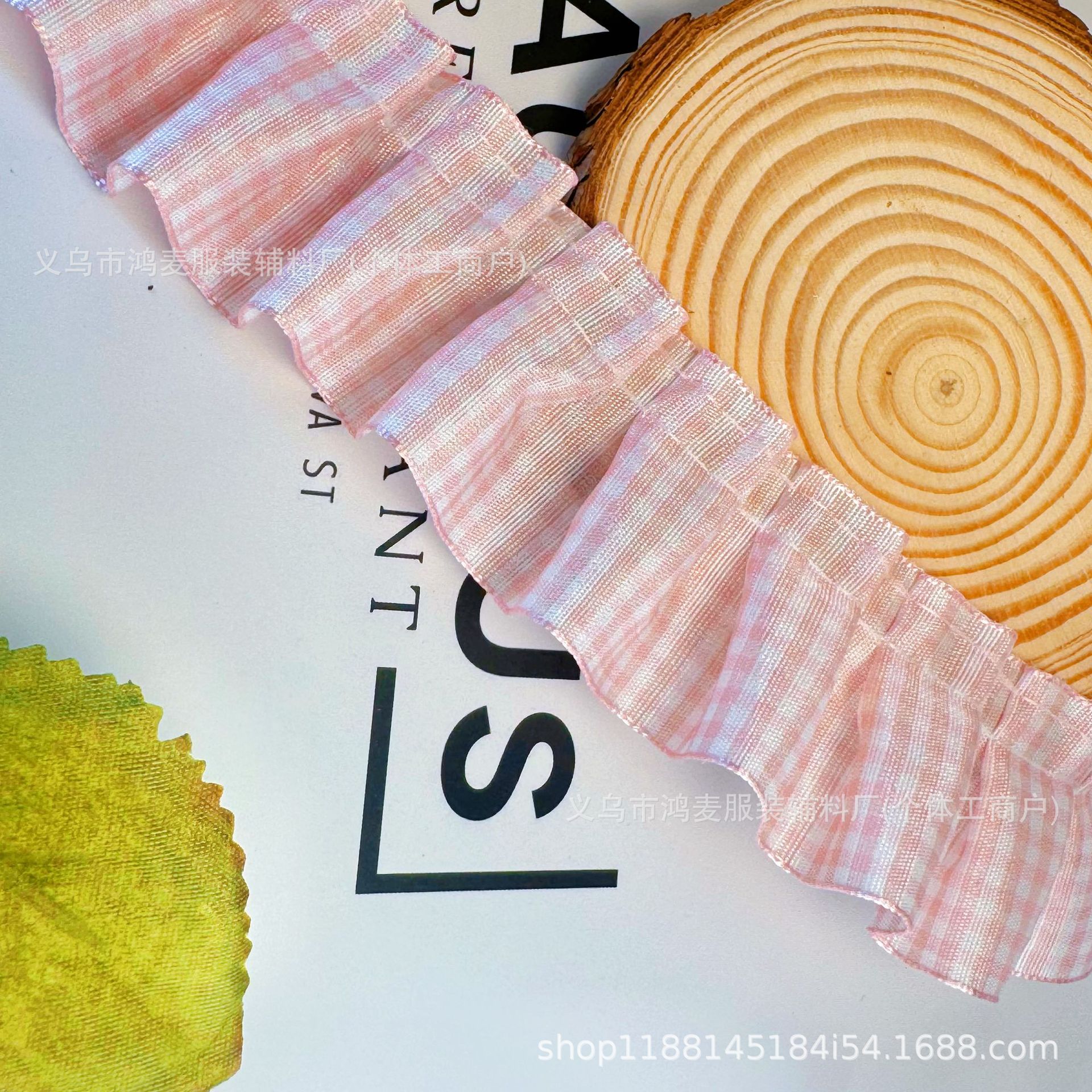 In stock: 4CM checkered, edge-trimmed, two-stitch clothing accessories, craft skirt, toy and accessory items, discounted lace pic 3