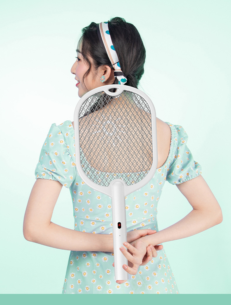 New Lightning photocatalyst mosquito killer lamp, electric shock dual-purpose mosquito killer, USB rechargeable wireless household mosquito swatter pic 4