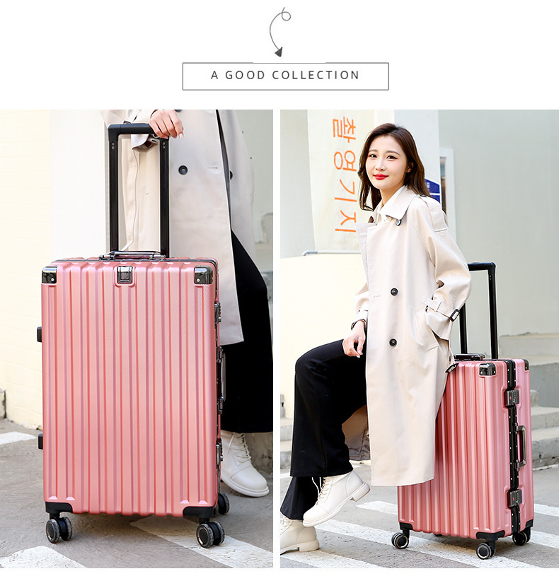 铝框学生行李箱静音万向轮密码锁旅行箱大容量多隔层24寸拉杆箱详情23