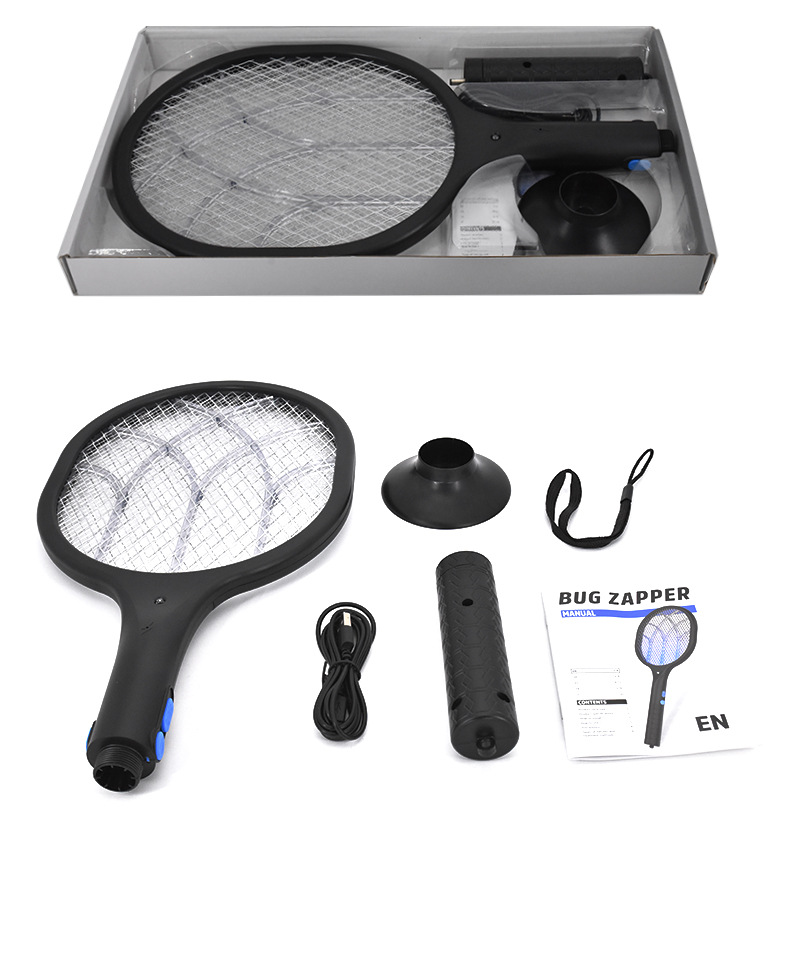 Customized automatic mosquito-attracting electric mosquito swatter, rechargeable household super powerful two-in-one mosquito killer lamp, electric fly swatter, electric grid swatter pic 11