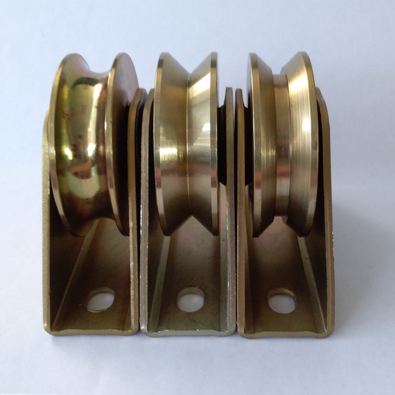 Customized U/V/Y type sliding door track, pulley, triangular bracket, bottom wheel, backrest wheel and casters in blue, white, yellow and zinc pic 6