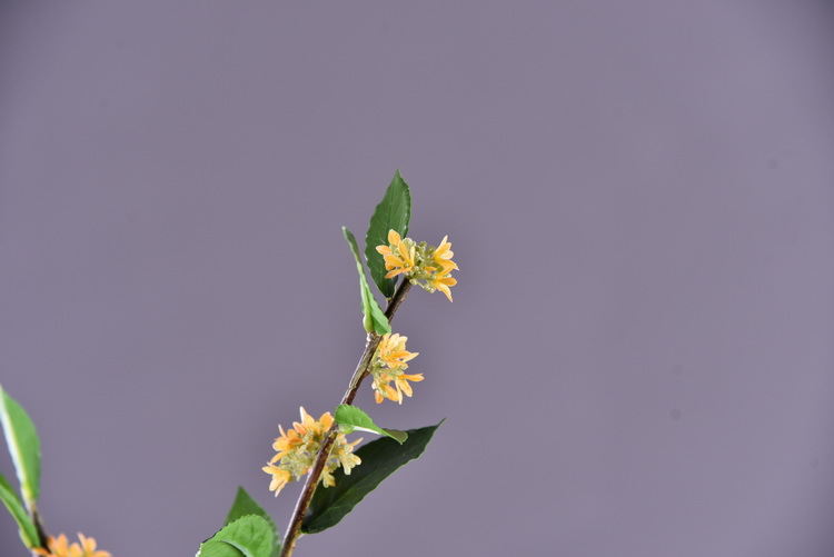 Wholesale artificial yellow osmanthus and laurel, green landscape garden artificial trees, decorative golden osmanthus leaves, home, hotel and homestay artificial flowers pic 49