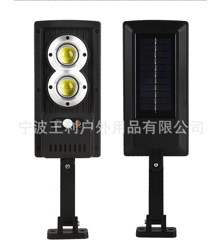 跨境新款户外LED太阳能壁灯人体感应庭院灯 家用墙壁照明遥控路灯详情15