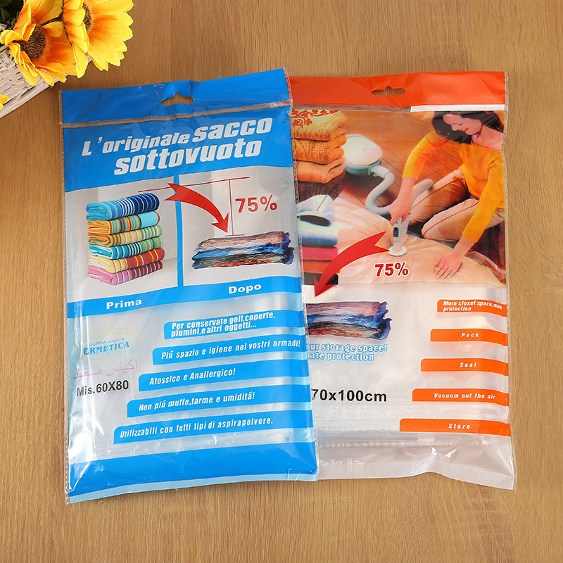 New vacuum compression bags for household clothes and quilts, travel packing and storage bags, manual suction compression sealed bags pic 15