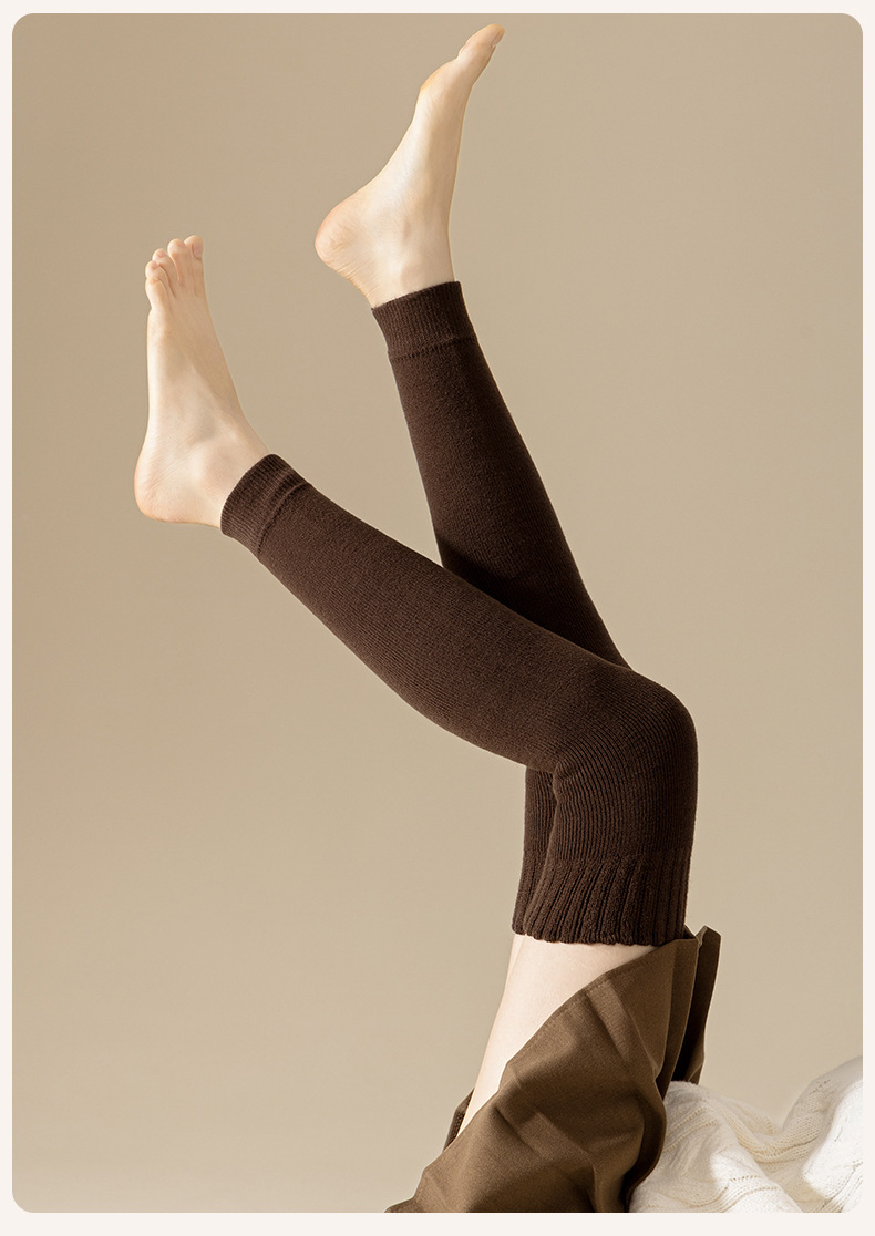 羊绒护膝袜套女长筒袜子加绒加厚毛圈秋冬季保暖过膝袜女士大腿袜详情19