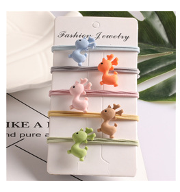 Simple and popular Instagram hair tie, bow double ball hair band, hair tie rubber band, Korean style fresh and clean hair tie 2-yuan store pic 5