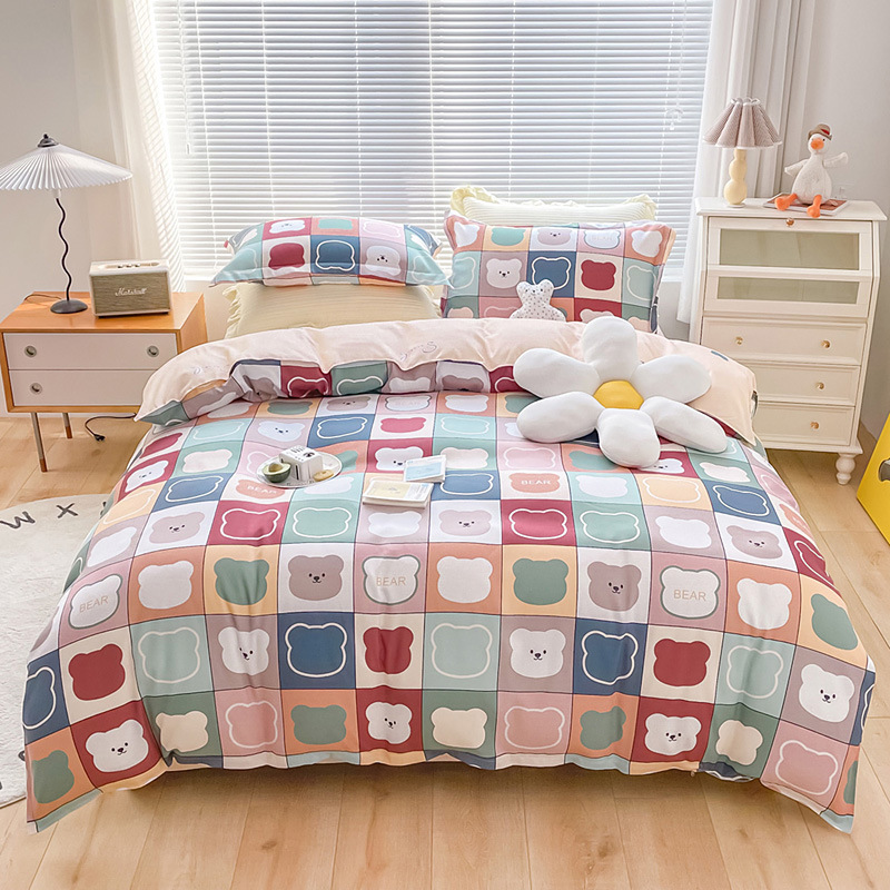 Wholesale of new all-cotton four-piece sets, frosted thickened pure cotton bed sheets, bed covers, three-piece sets, gifts, and bedding on consignment pic 32