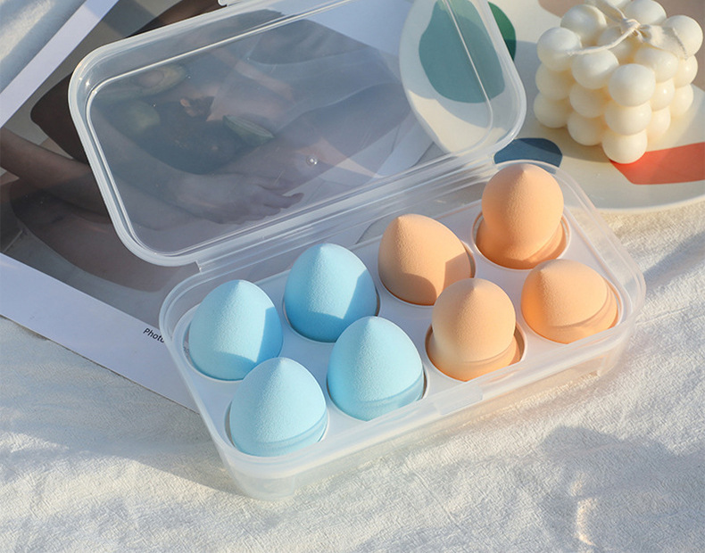 Egg box beauty egg set, super soft, no powder, makeup foundation puff, makeup egg dry and wet dual-purpose, 8 compartments pic 11