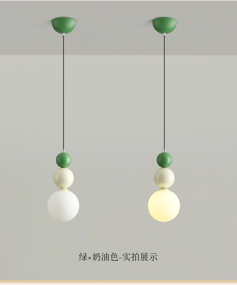 法式奶油风床头小吊灯现代简约儿童房女孩网红新款创意高级卧室灯详情12