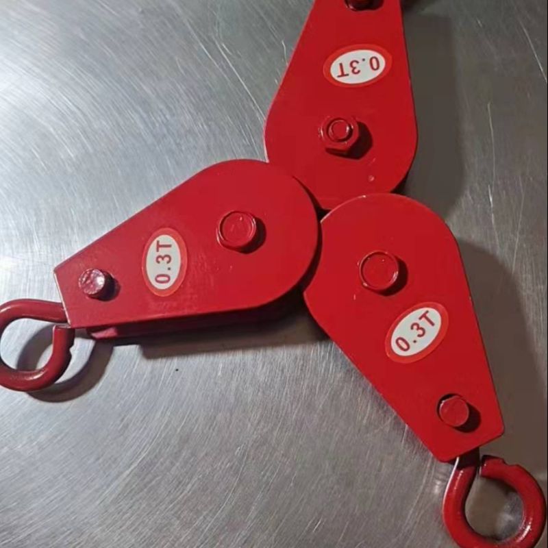 Micro red pulley, small weight lifting machine, single-wheel lifting line, fixed pulley, manual wire rope pulley, labor-saving lifting pulley pic 2