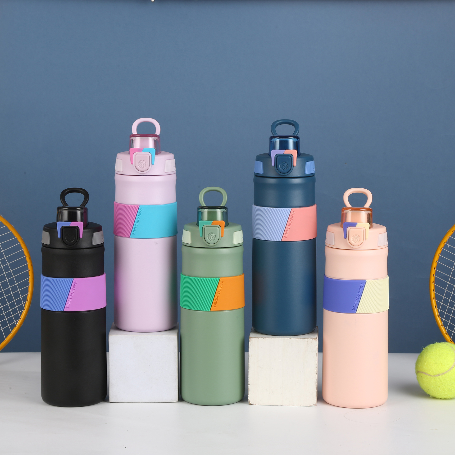 提环便携加厚耐摔316不锈钢保温杯创意拼色户外运动旅游水壶详情2