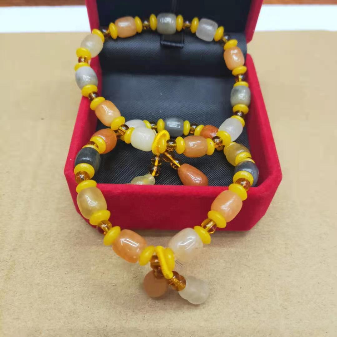 New jewelry style gold thread jade bucket bead combination bracelet, transfer bead gourd bracelet manufacturer wholesale factory price pic 5