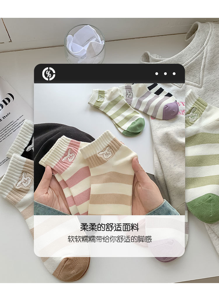 袜子地摊一件代发袜子女短袜夏季薄款女士船袜吸汗透气短筒休闲棉袜女诸暨女袜批发一件代发详情5