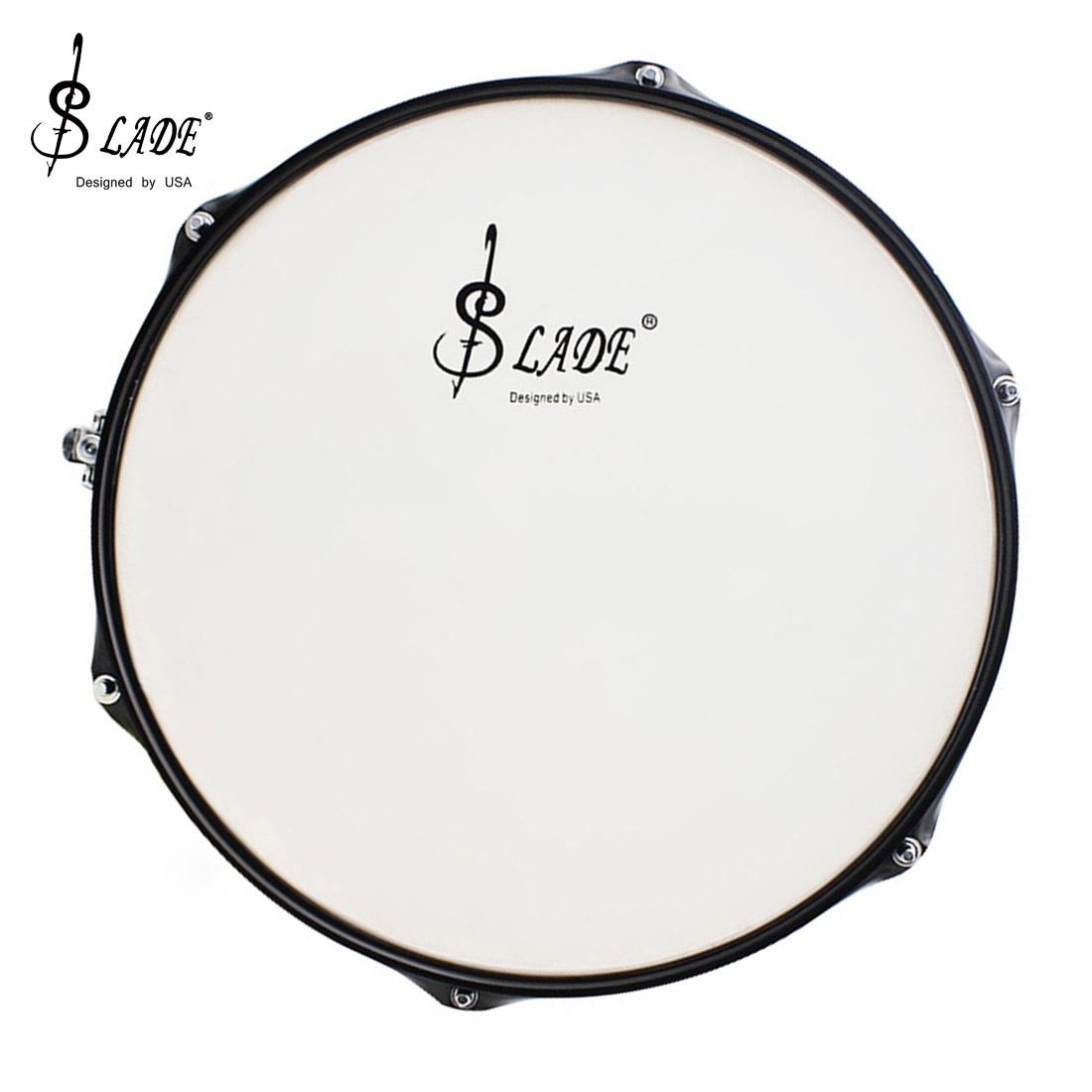 Wholesale LAde 14-inch snare drum, stainless steel squad drum, carrier, drumstick, marching drum, military band snare drum pic 13