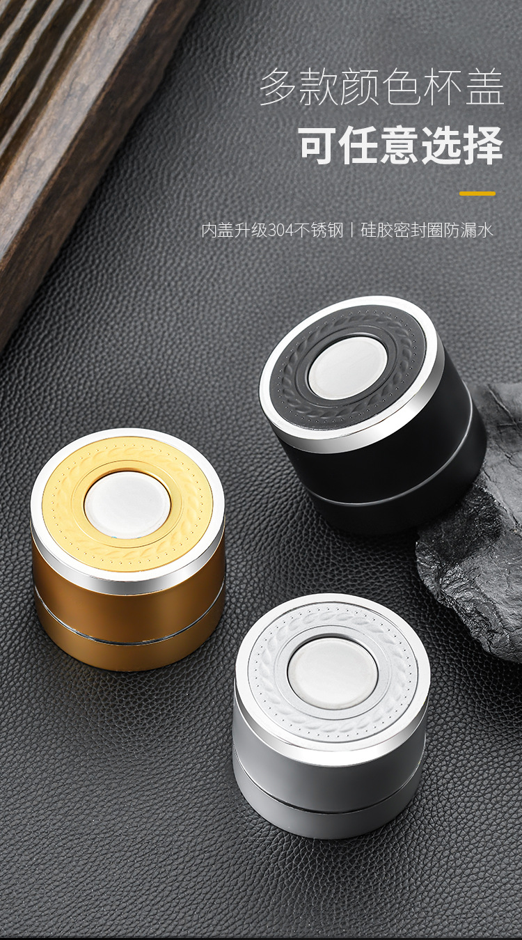 车载速开杯一键开盖双层玻璃水杯茶水分离泡茶杯子商务办公室水杯详情6